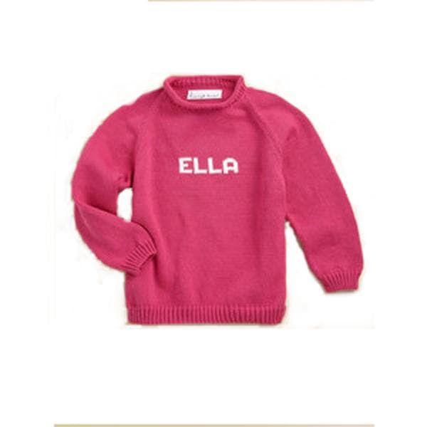 Personalized Knitted Name Sweater (Many Colors Available)