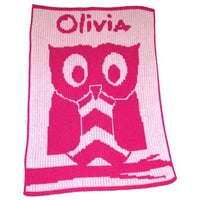 Thumbnail for Personalized Owl Stroller Blanket