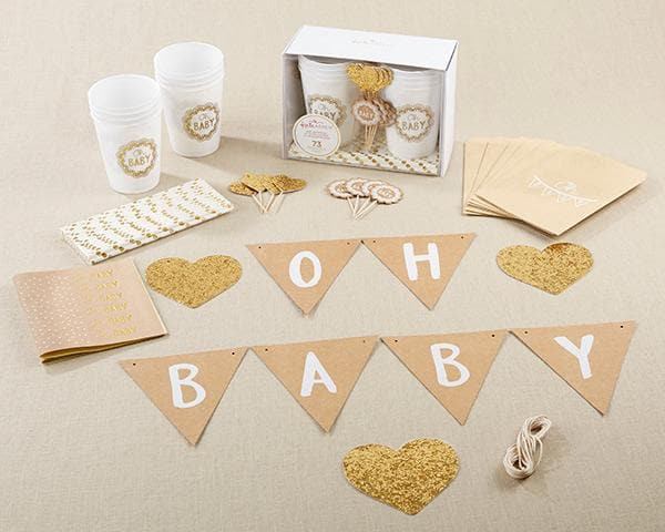 Oh Baby Rustic 73-piece Baby Shower Kit