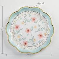 Thumbnail for Geometric Floral Party Tableware Set