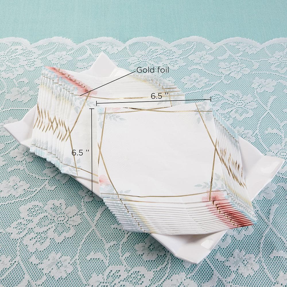 Geometric Floral Party Tableware Set