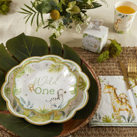 Thumbnail for Safari Baby Shower 78 Piece Party Tableware Set (16 Guests)