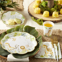 Thumbnail for Safari Baby Shower 78 Piece Party Tableware Set (16 Guests)