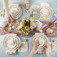 Thumbnail for Boho Rainbow Baby 62 Piece Party Tableware Set (16 Guests)