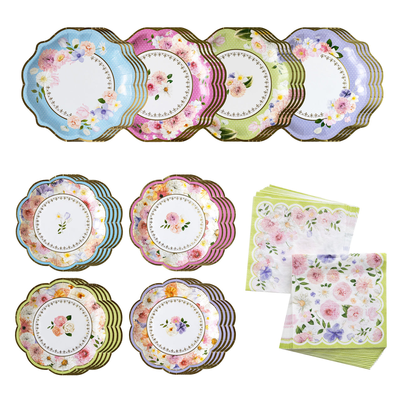 Tea Time Party 78 Piece Party Tableware Set (16 Guests) Atlernate silo