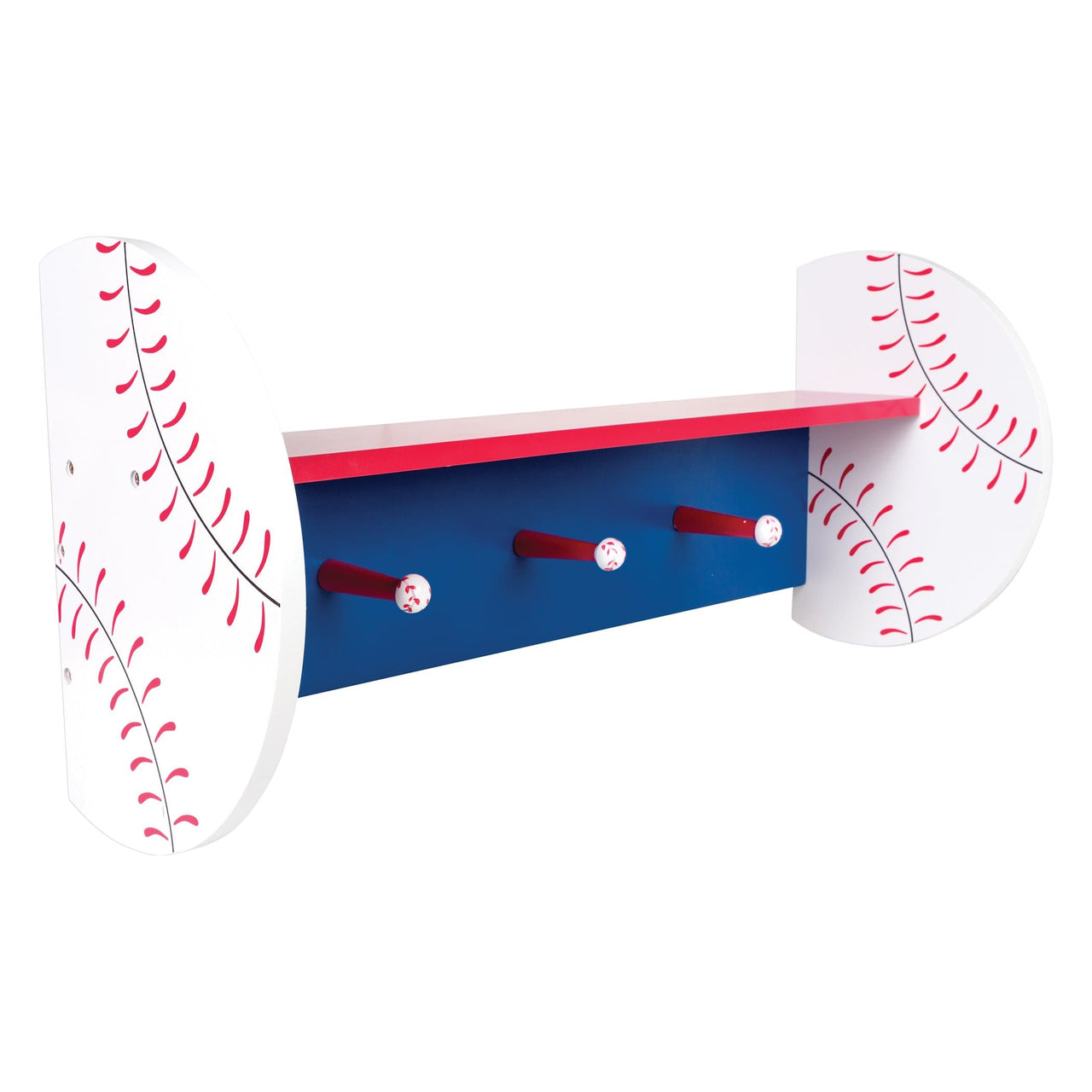 Baseball Shelf With Pegs