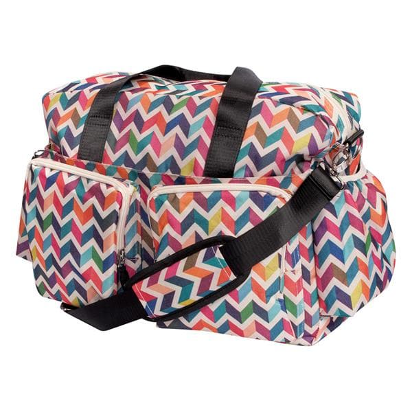 Multi-Colored Chevron Deluxe Duffle Diaper Bag