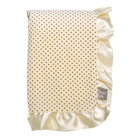 Thumbnail for Banana Cream Dot Ruffled Trimmed Receiving Blanket
