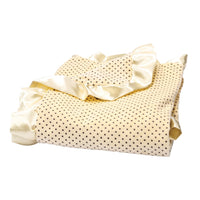Thumbnail for Banana Cream Dot Ruffled Trimmed Receiving Blanket