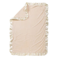 Thumbnail for Banana Cream Dot Ruffled Trimmed Receiving Blanket