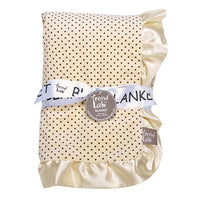 Thumbnail for Banana Cream Dot Ruffled Trimmed Receiving Blanket