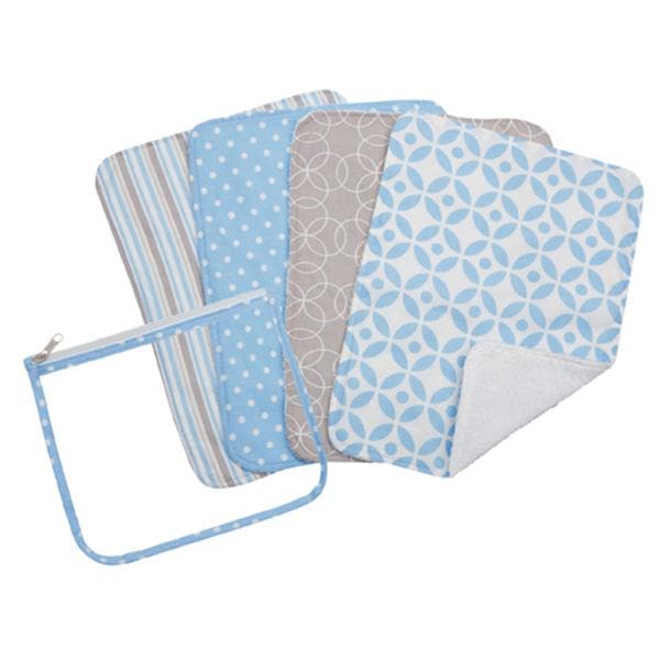Logan Zipper Pouch and 4 Burp Cloth Gift Set
