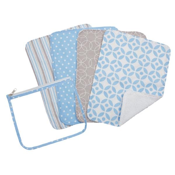 Logan Zipper Pouch and 4 Burp Cloth Gift Set