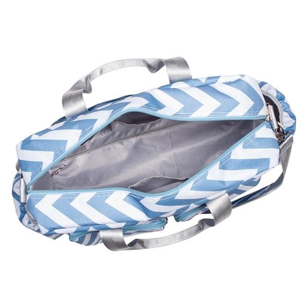 Blue and White Chevron Deluxe Diaper Bag