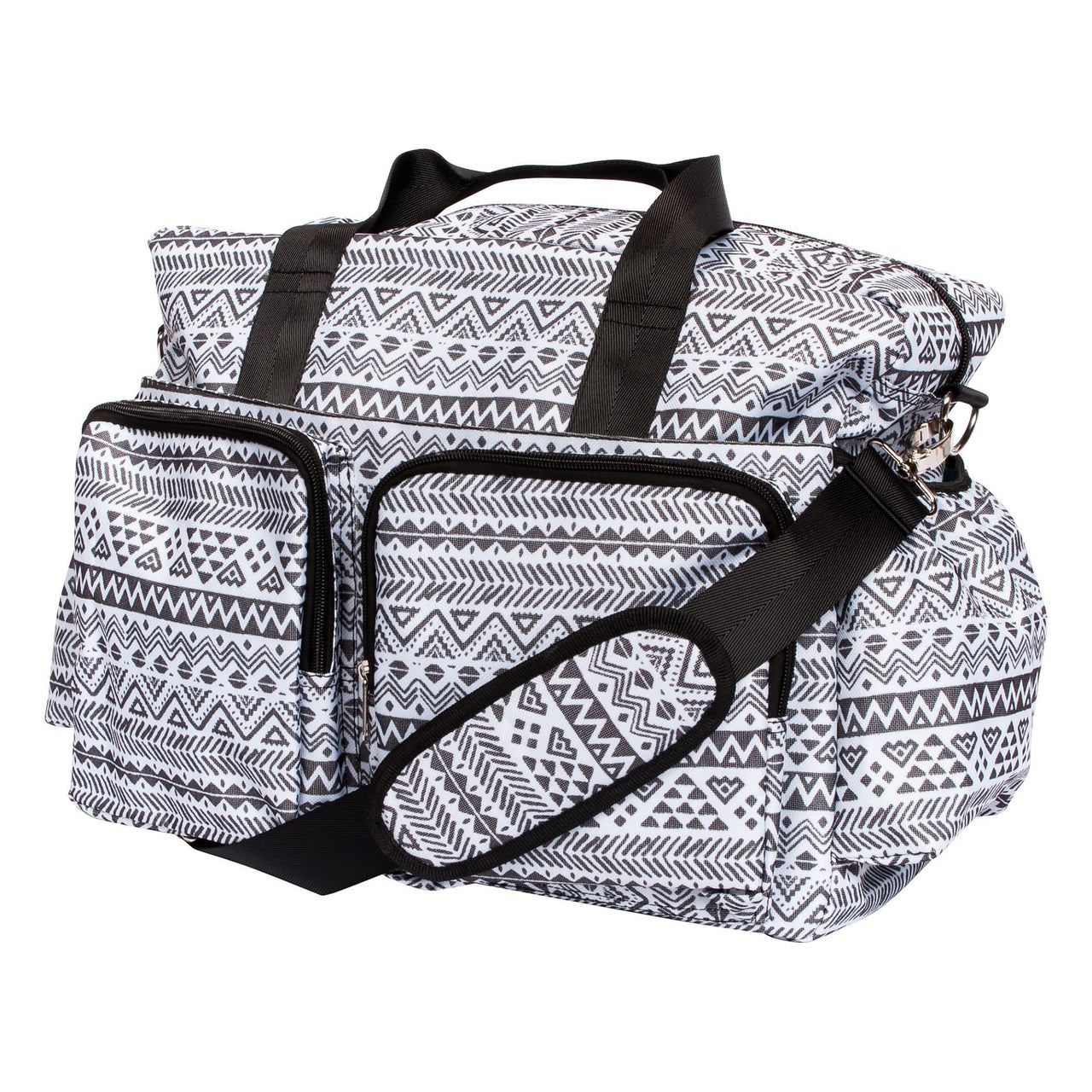 Black and White Aztec Deluxe Diaper Bag