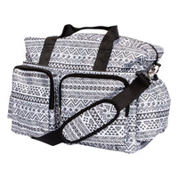 Thumbnail for Black and White Aztec Deluxe Diaper Bag