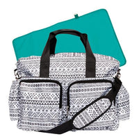 Thumbnail for Black and White Aztec Deluxe Diaper Bag