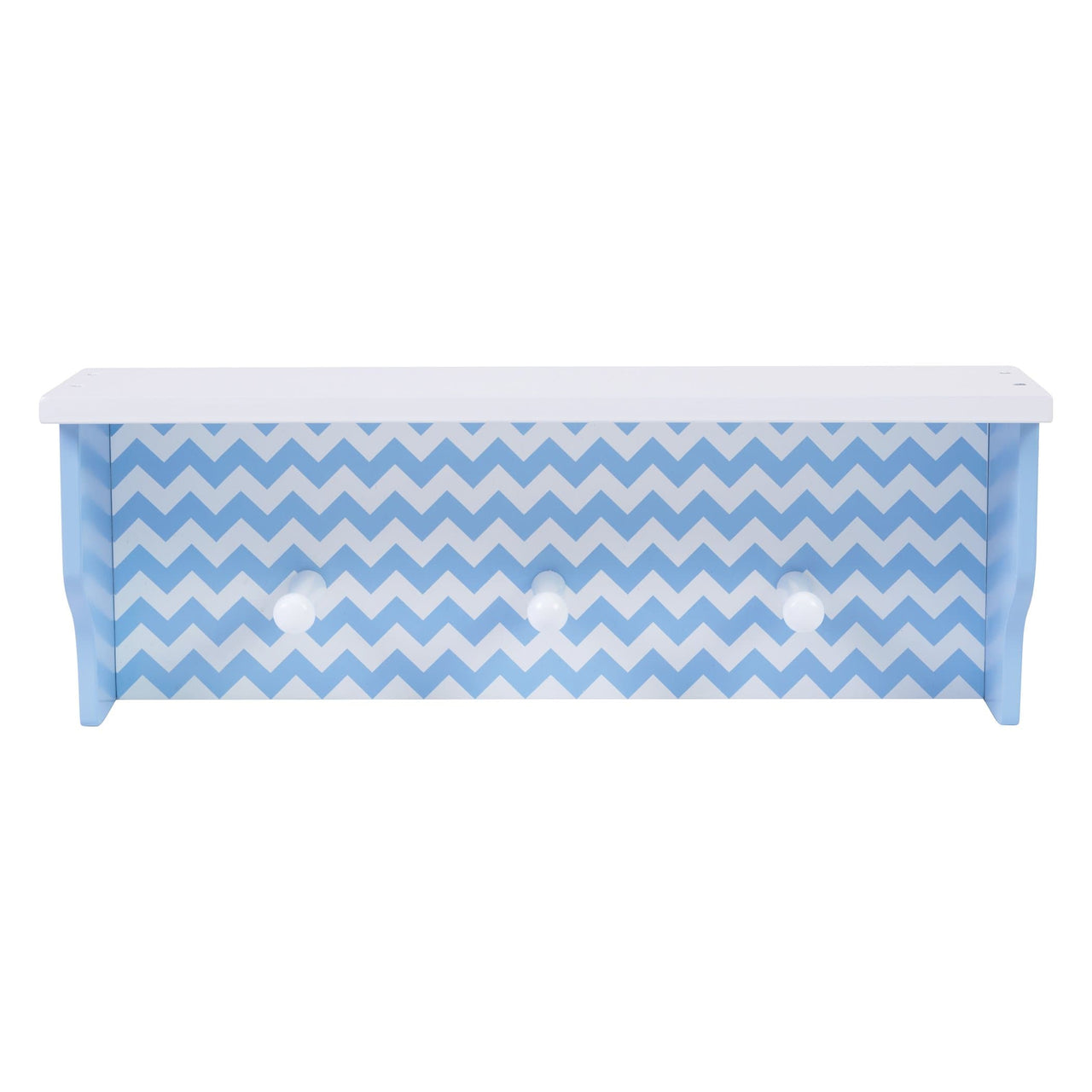 Blue Chevron Shelf With Pegs