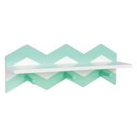 Thumbnail for Mint Chevron Shelf With Pegs