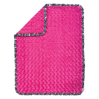 Thumbnail for Pink Rosette Velour Receiving Blanket (Personalization Available)
