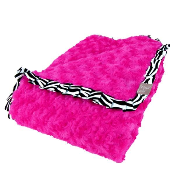 Pink Rosette Velour Receiving Blanket (Personalization Available)