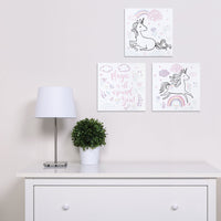 Thumbnail for Magical Unicorn 3-Pack Canvas Wall Art