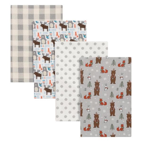 4 Pack Flannel Blankets (Many Designs Available)