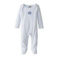 Thumbnail for Monogram Me Blue Sleeper (0-6 Months) (Personalization Available)