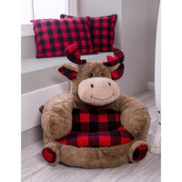 Thumbnail for Buffalo Check Moose Plush Character Chair
