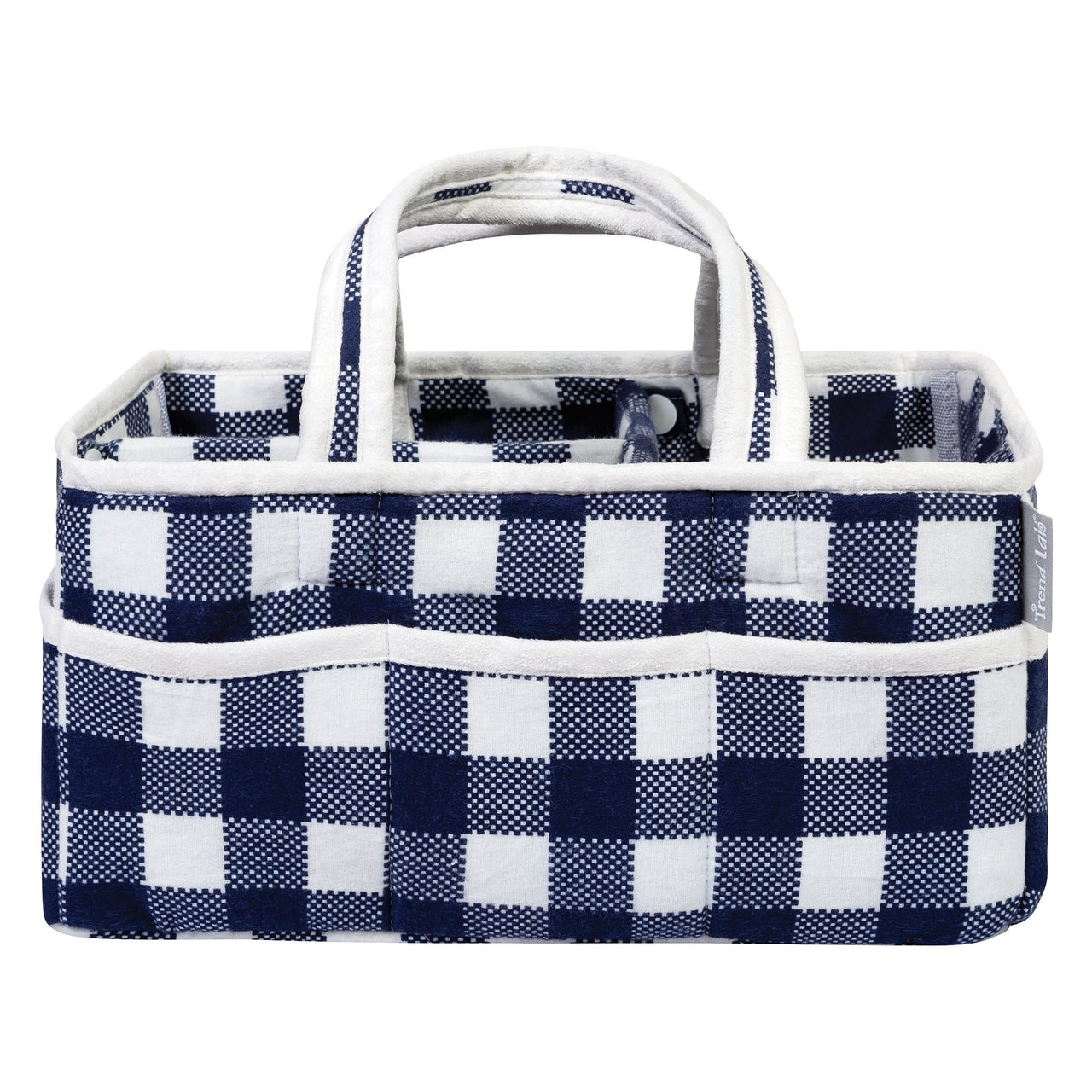 Navy and White Buffalo Check Storage Caddy
