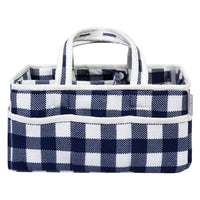 Thumbnail for Navy and White Buffalo Check Storage Caddy