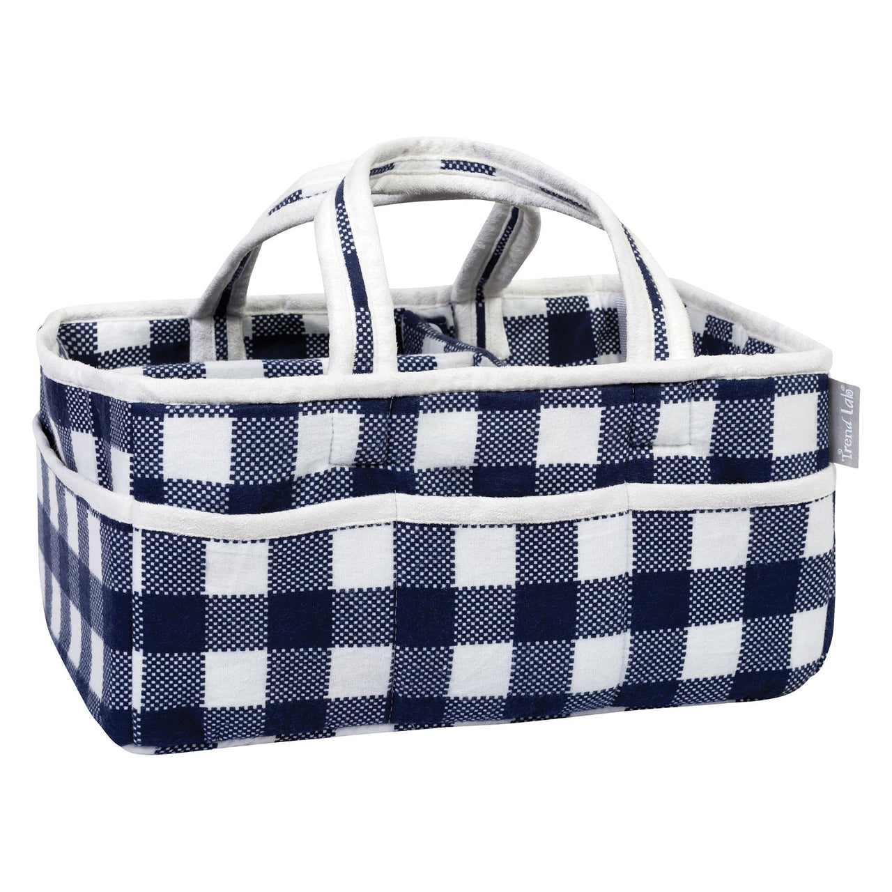 Navy and White Buffalo Check Storage Caddy