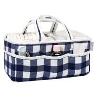 Thumbnail for Navy and White Buffalo Check Storage Caddy