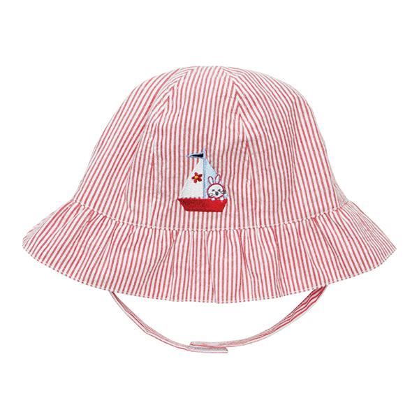Red Stripe Nautical Bunny Sun Hat