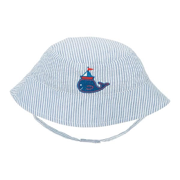 Blue Stripe Nautical Whale Sun Hat