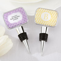 Thumbnail for Personalized Baby Shower Silver Bottle Stopper