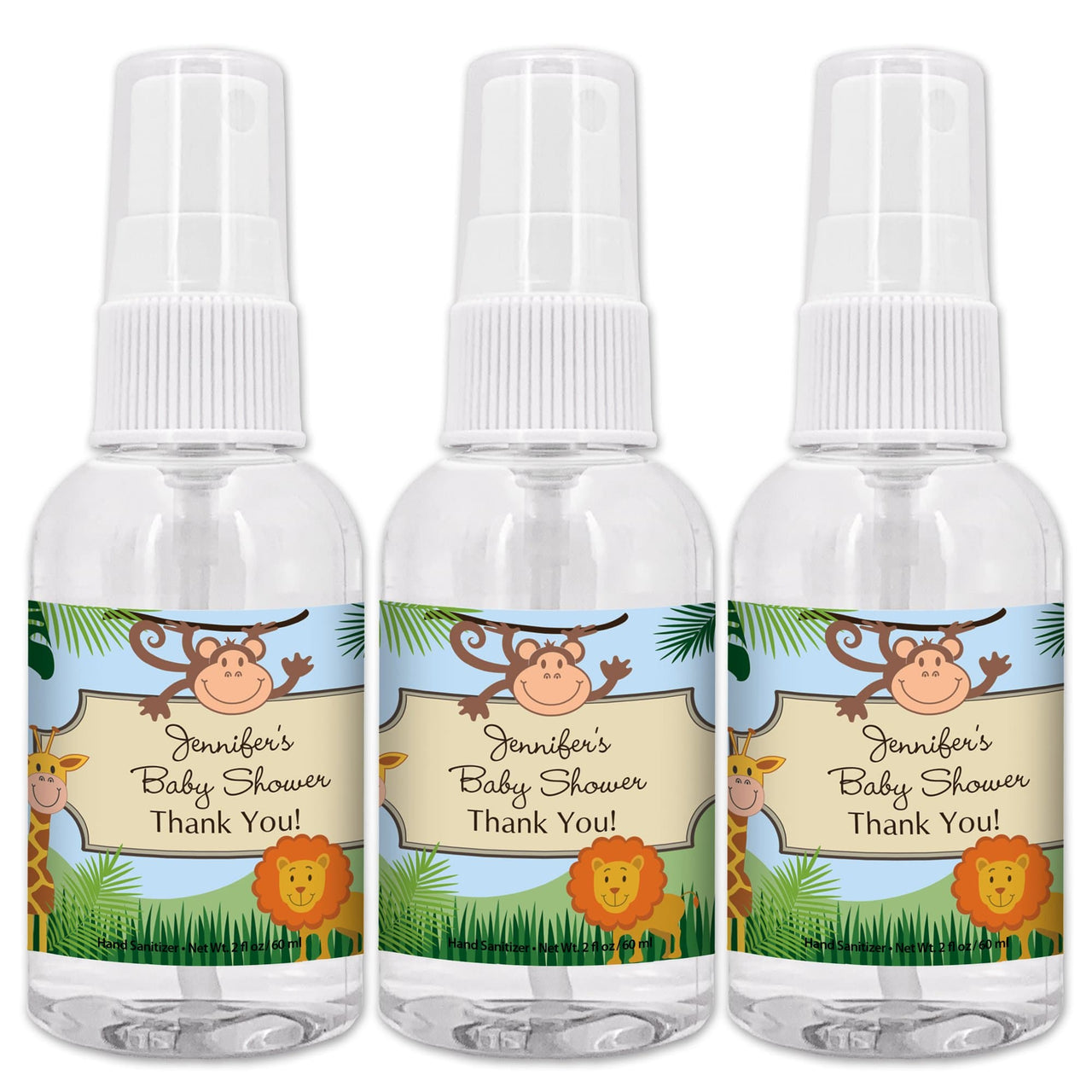 Personalized Baby Shower 2 oz. Hand Sanitizer Spray Bottle