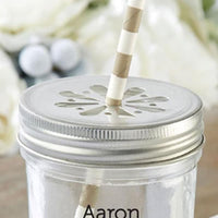 Thumbnail for Flower Stamped Mason Jar Lid (Set of 20)