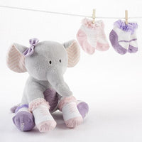Thumbnail for Tootsie in Footsies Plush Elephant and 2 Pair of Socks for Baby