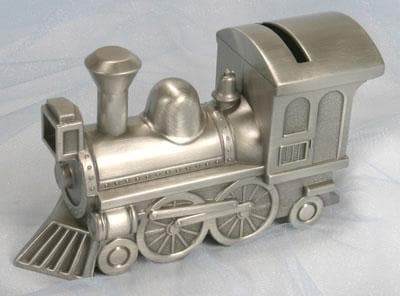 Pewter Train Keepsake Bank (Available personalized)