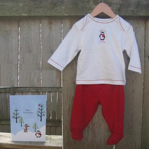 Perky Penguin Baby's First Christmas Gift Set