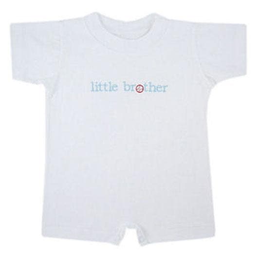 Your Biggest Fan Little Brother Baseball Romper