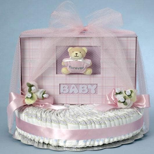Forever Baby Diaper Cake - Girl