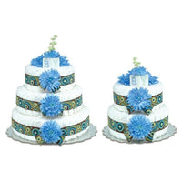 Thumbnail for Blue Mums with Swirls Diaper Cake