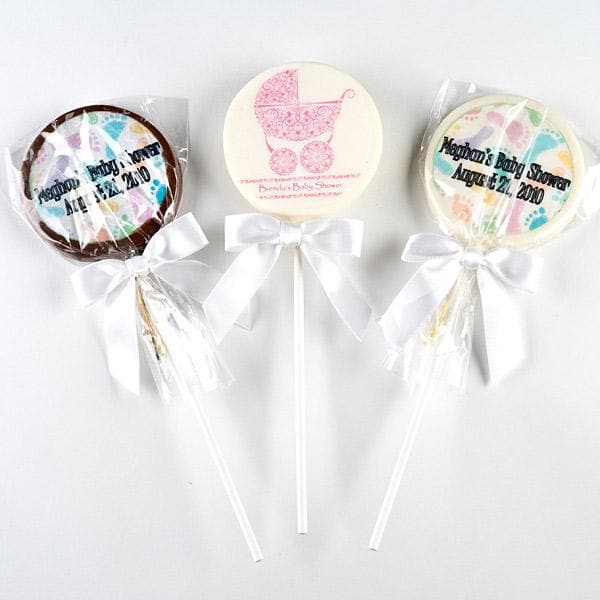Personalized Baby Shower Themed Chocolate Lollipops