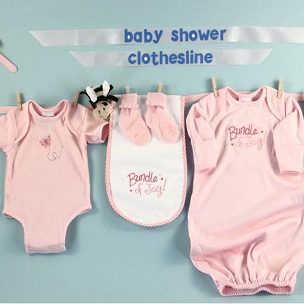 Baby Shower Clothesline (Pink)