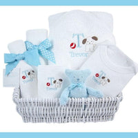 Thumbnail for Luxury Personalized Layette Gift Basket - Blue