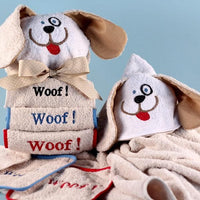 Thumbnail for Personalized Woof Woof Hooded Towel