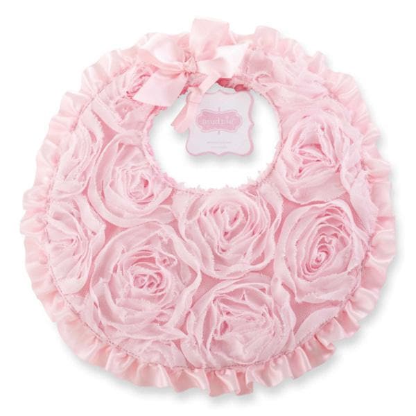 Pink Chiffon Rosette Bib