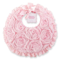 Thumbnail for Pink Chiffon Rosette Bib
